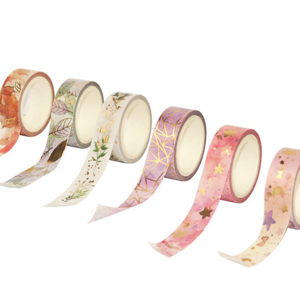 Hot sale custom printed washi tape suppliers wholesale gold foil diy decorative paper washi tape