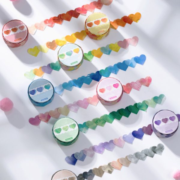 Decoration Material Masking Tape Kawaii Stationery Supplies 100 Pcs Creative Love Heart Washi Tape Scrapbooking Journal