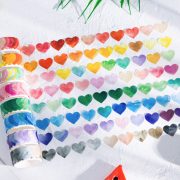 Decoration Material Masking Tape Kawaii Stationery Supplies 100 Pcs Creative Love Heart Washi Tape Scrapbooking Journal